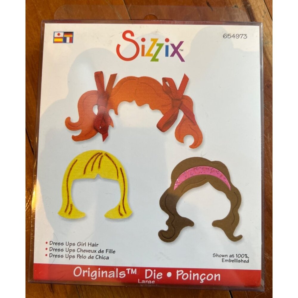 Sizzix Girl Hair Die Set in Red, Yellow, Brown, Pink